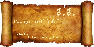 Babaji Brúnó névjegykártya