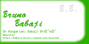 bruno babaji business card